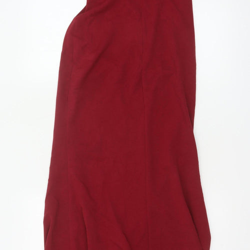 Goddiva London Women Red UK 8 One Shoulder Long Mermaid Evening Dress