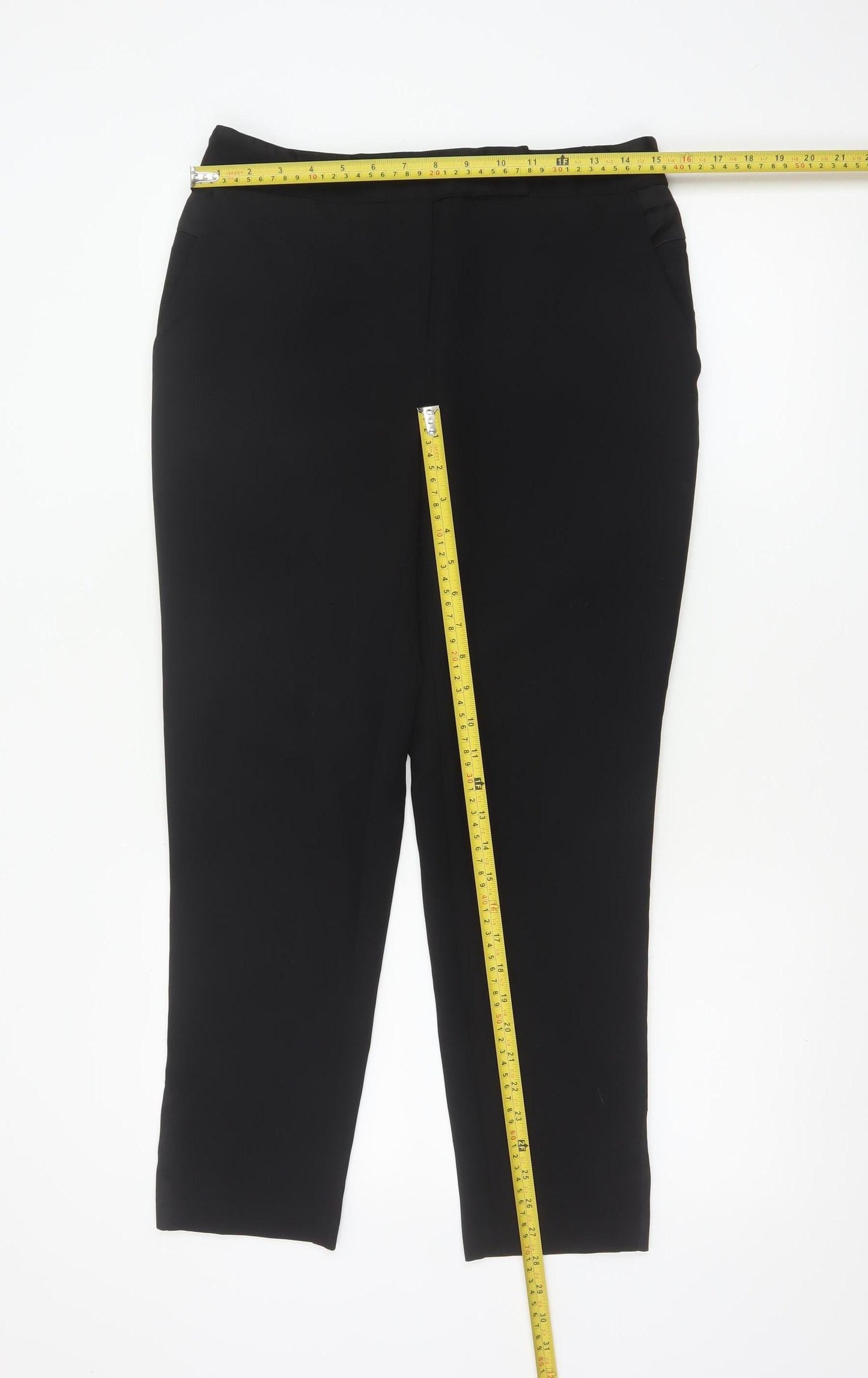 Oasis Women’s Black UK 10 Tailored Stretch Straight Dress Trousers