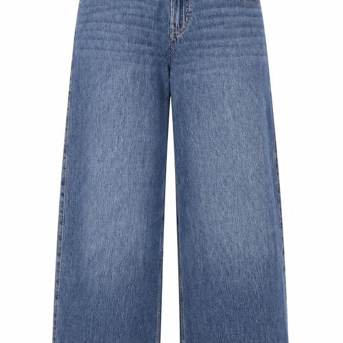 Hollister Women Blue UK 10 Low Rise Super Baggy Wide-Leg Jeans W30