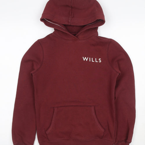Jack Wills Women's Red UK 4 Pullover Hoodie Logo Pocket