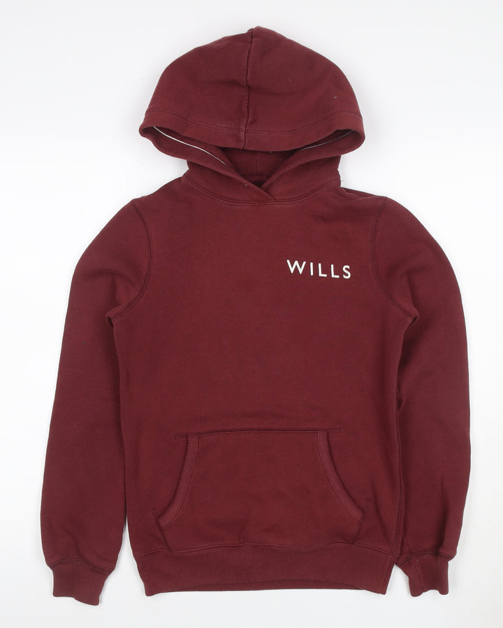 Jack Wills Women's Red UK 4 Pullover Hoodie Logo Pocket