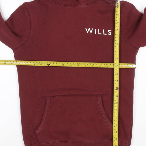 Jack Wills Women's Red UK 4 Pullover Hoodie Logo Pocket