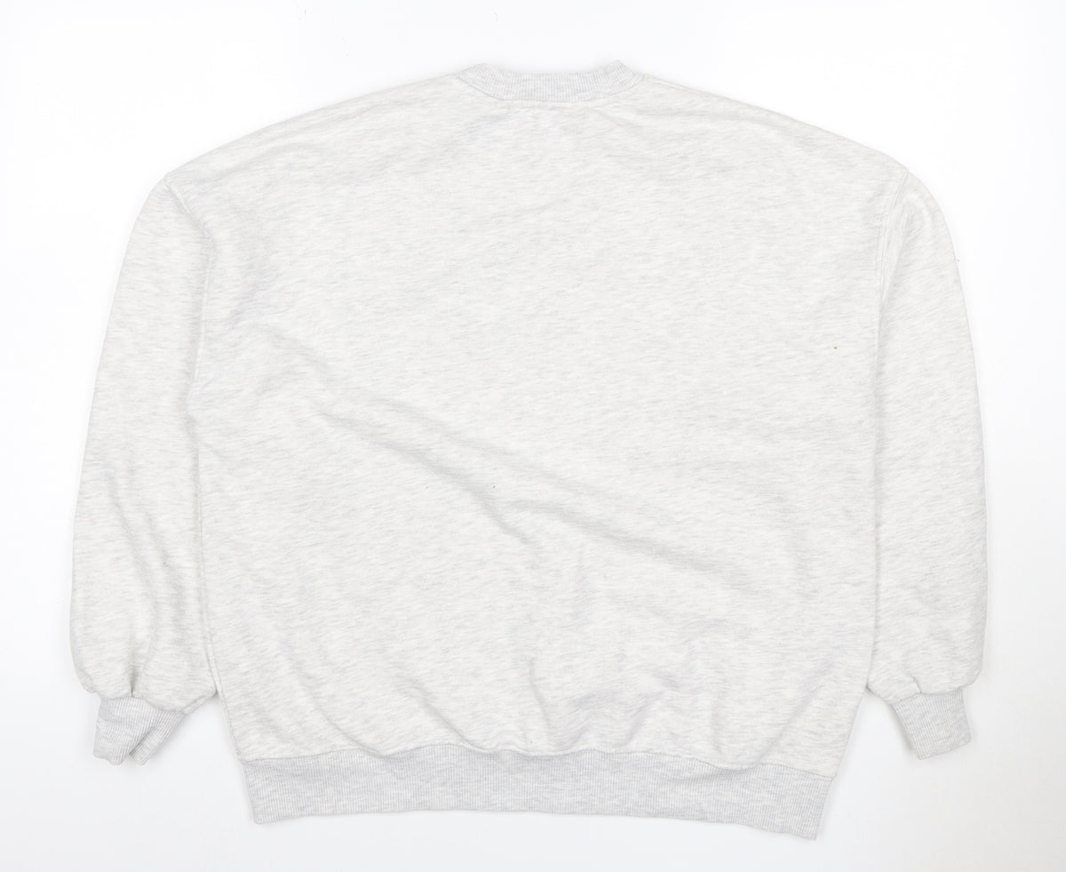 Pull&Bear Women’s Grey XS Mickey Mouse Disney Graphic Sweatshirt