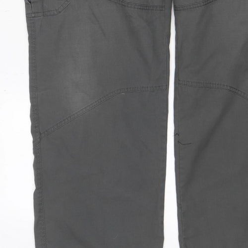 TOG24 Men’s Grey Cargo Trousers L 36in Regular Straight Leg Pockets