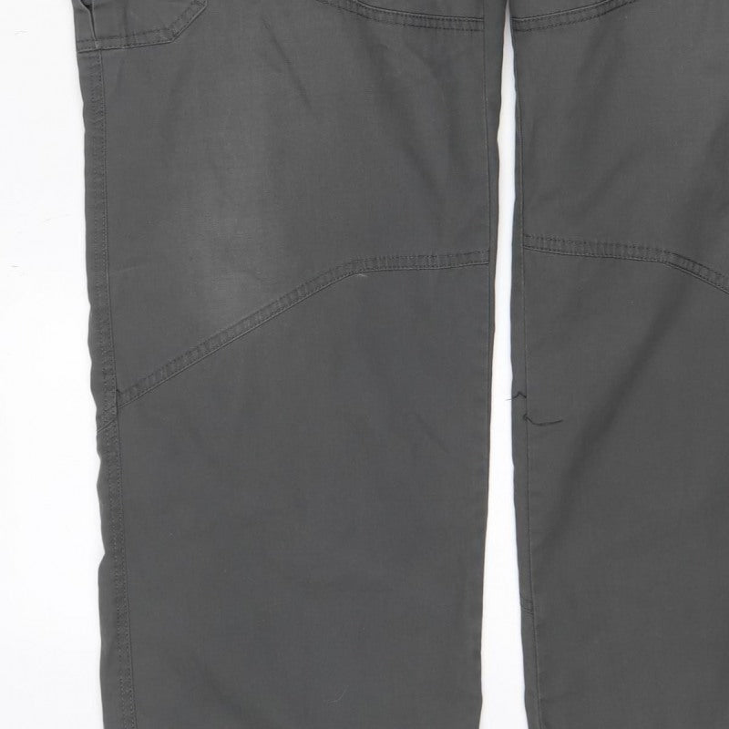 TOG24 Men’s Grey Cargo Trousers L 36in Regular Straight Leg Pockets