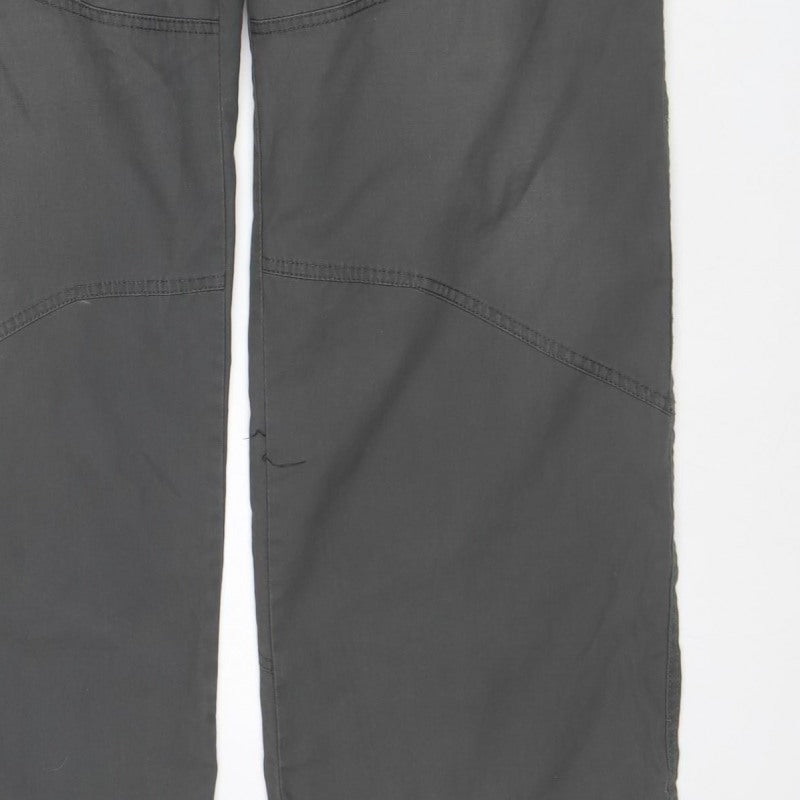 TOG24 Men’s Grey Cargo Trousers L 36in Regular Straight Leg Pockets