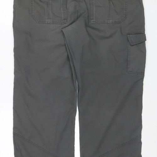 TOG24 Men’s Grey Cargo Trousers L 36in Regular Straight Leg Pockets