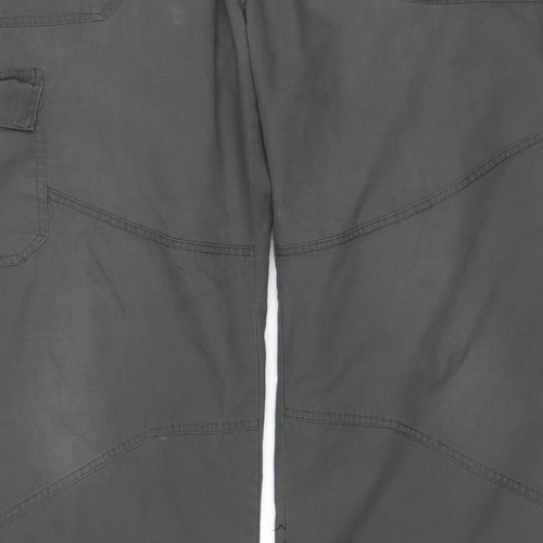 TOG24 Men’s Grey Cargo Trousers L 36in Regular Straight Leg Pockets