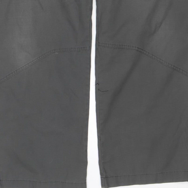 TOG24 Men’s Grey Cargo Trousers L 36in Regular Straight Leg Pockets