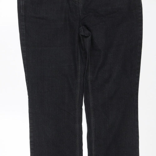 BHS Women’s Black Petite UK 14 Straight Leg Stretch Jeans