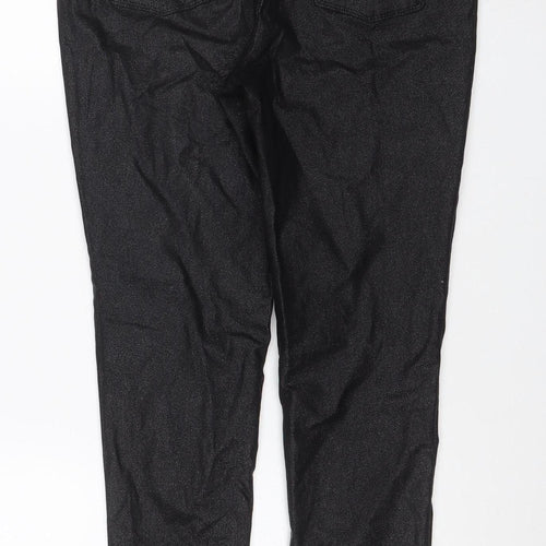 Tu Women Black Size 12 Skinny Stretch Denim Jeggings Trousers