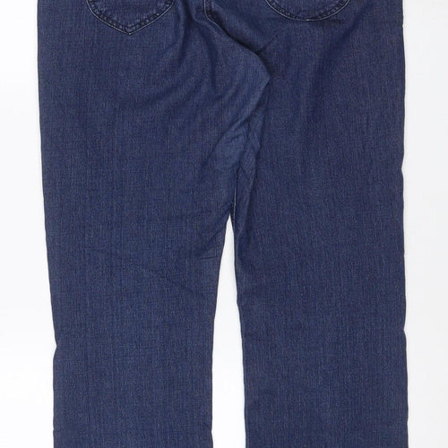 BM Essentials Women’s Blue Size 14 Straight Stretch Denim Jeans