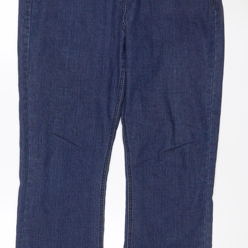 BM Essentials Women’s Blue Size 14 Straight Stretch Denim Jeans