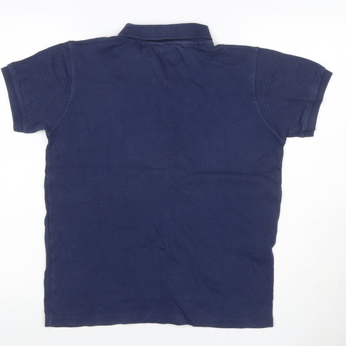 BOSS Hugo Boss Men’s Blue Small Geometric Logo Polo Shirt