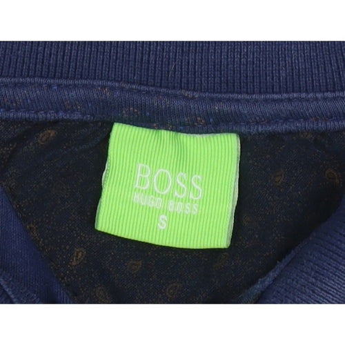 BOSS Hugo Boss Men’s Blue Small Geometric Logo Polo Shirt