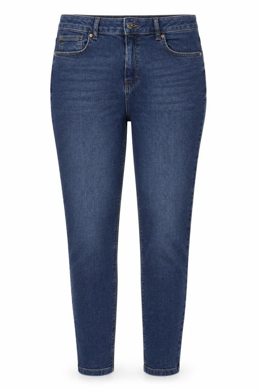 Primark Women’s Blue Straight Stretch Jeans UK 14 Mid Rise