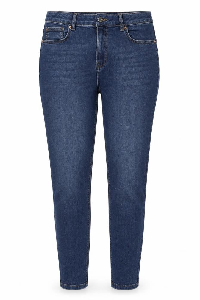 Primark Women’s Blue Straight Stretch Jeans UK 14 Mid Rise