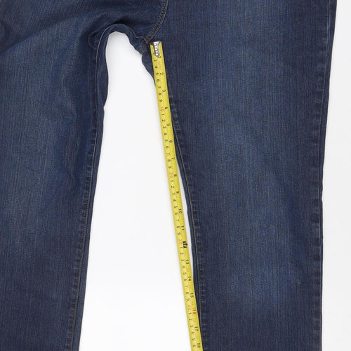 George Women’s Blue UK 14 Straight Mid Rise Stretch Jeans