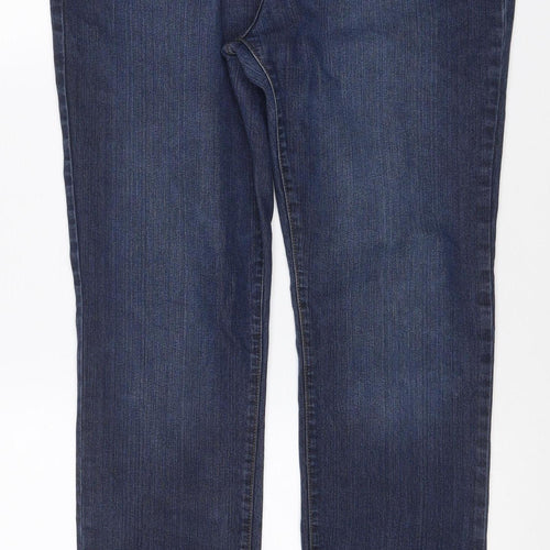 George Women’s Blue UK 14 Straight Mid Rise Stretch Jeans