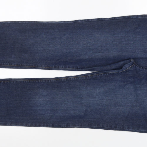 George Women’s Blue UK 14 Straight Mid Rise Stretch Jeans