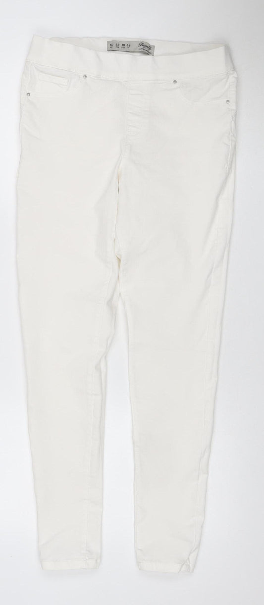 Denim Co Women’s Ivory UK 14 Straight Stretch 5-Pocket Jeans