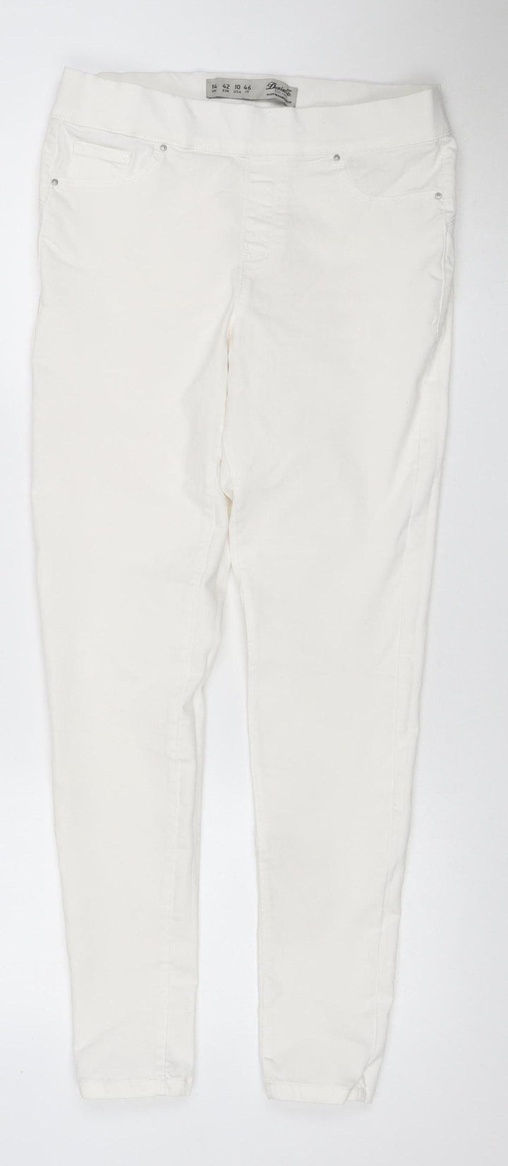Denim Co Women’s Ivory UK 14 Straight Stretch 5-Pocket Jeans