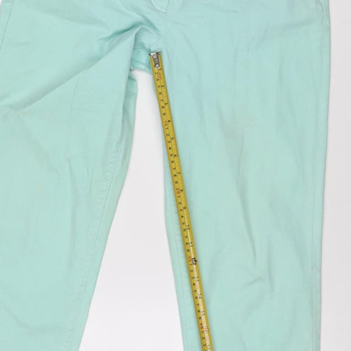 Marks and Spencer Women Green Size 10 Short Straight Cotton Jeans