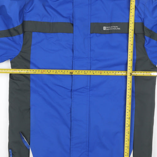 Mountain Warehouse Men’s Blue XS Hooded Waterproof Ski Jacket
