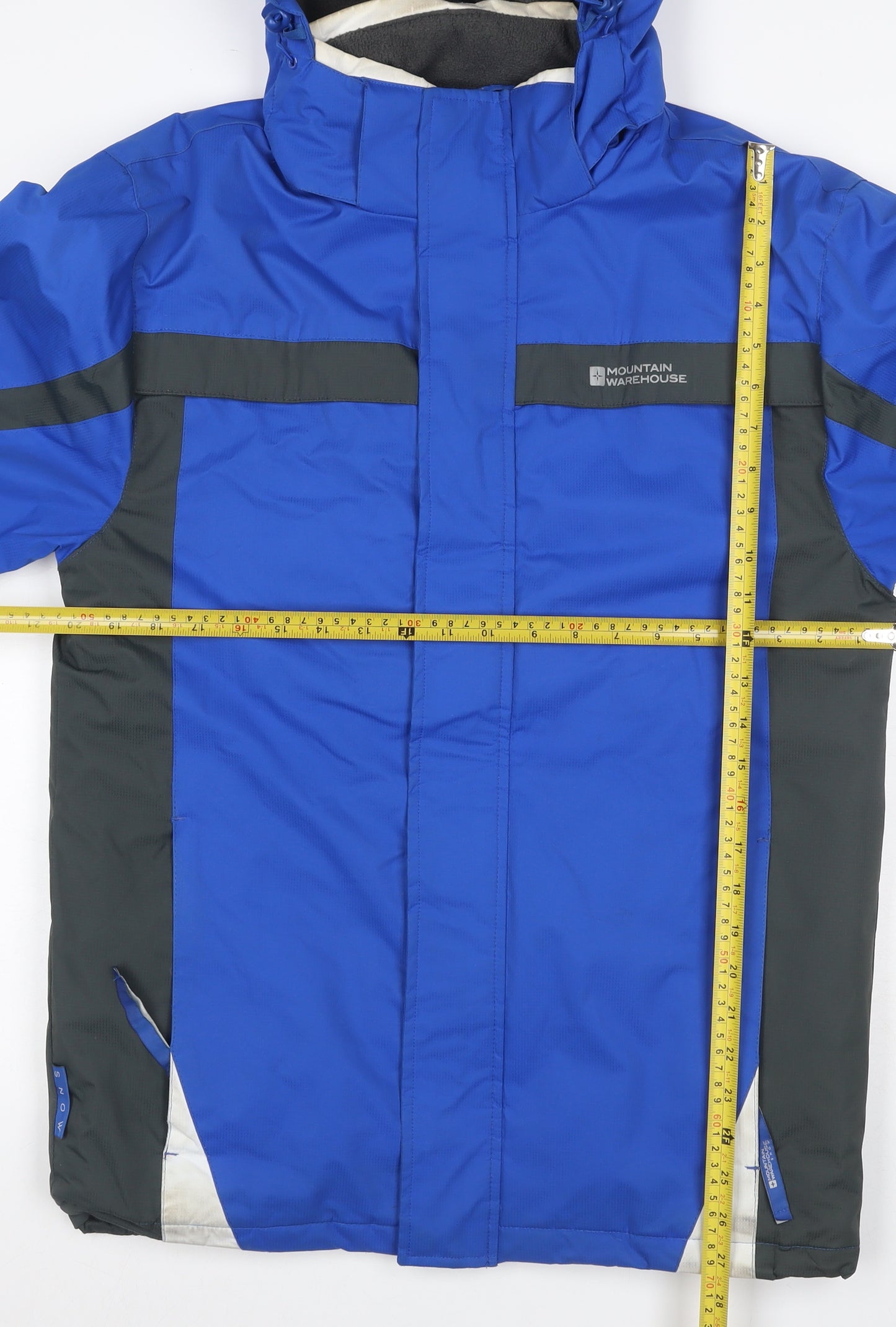 Mountain Warehouse Men’s Blue XS Hooded Waterproof Ski Jacket