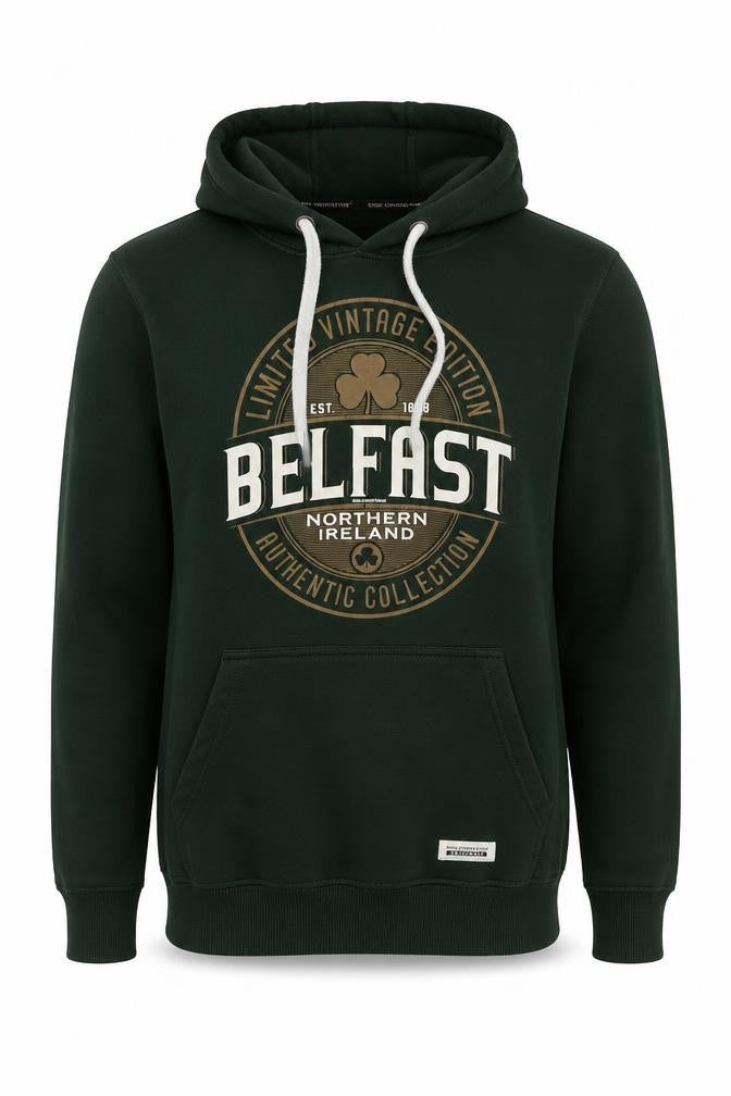 Irish Connexxion Men’s Green S Belfast Northern Ireland Graphic Hoodie