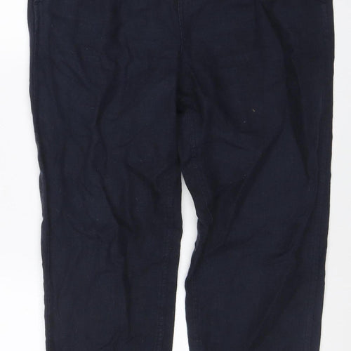 Marks and Spencer Women Blue Size 10 Straight Lyocell Trousers Short