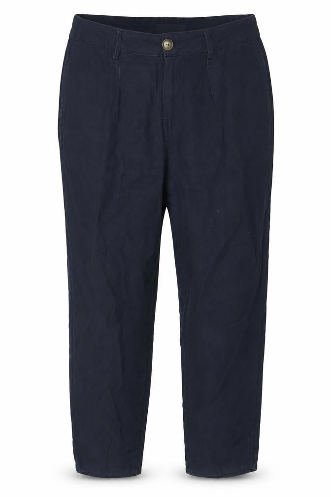 Marks and Spencer Women Blue Size 10 Straight Lyocell Trousers Short