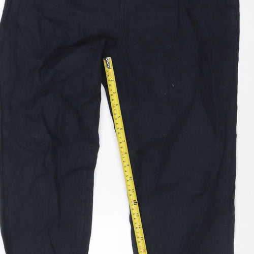 Marks and Spencer Women Blue Size 10 Straight Lyocell Trousers Short