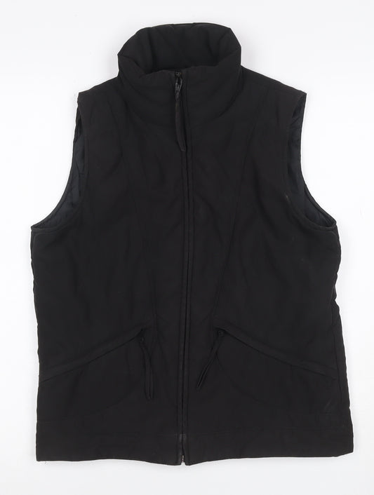 Dorothy Perkins Women Black Size 8 Padded Zip Puffer Waistcoat