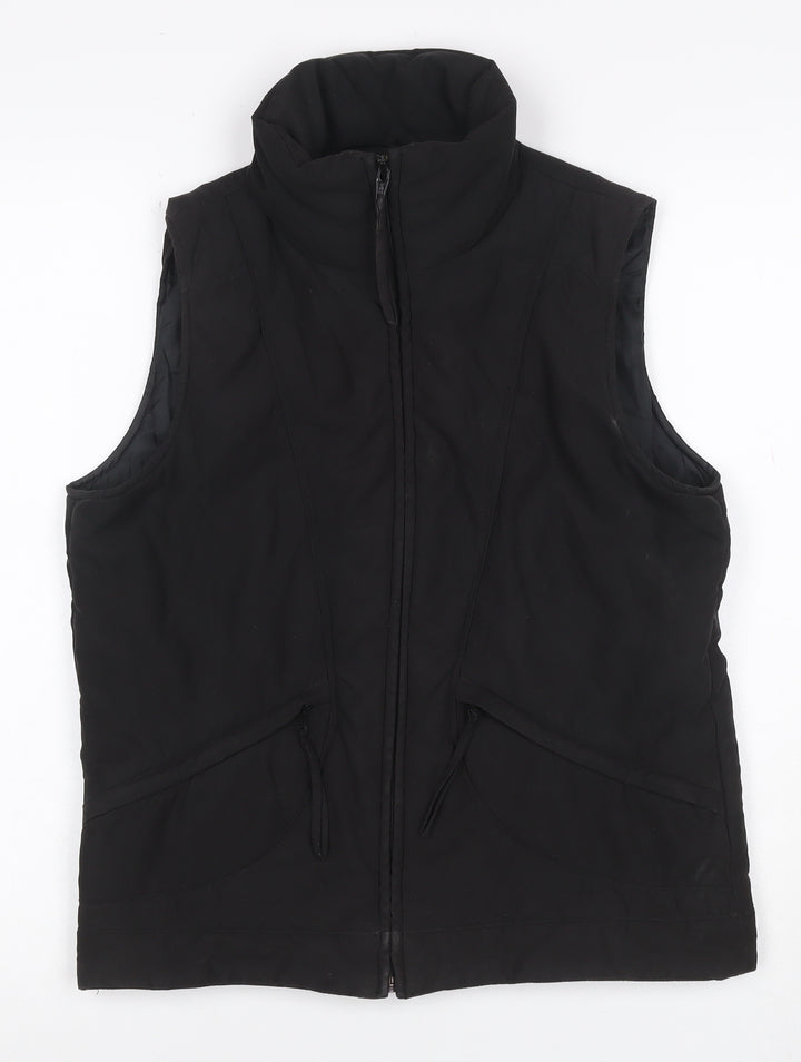 Dorothy Perkins Women Black Size 8 Padded Zip Puffer Waistcoat