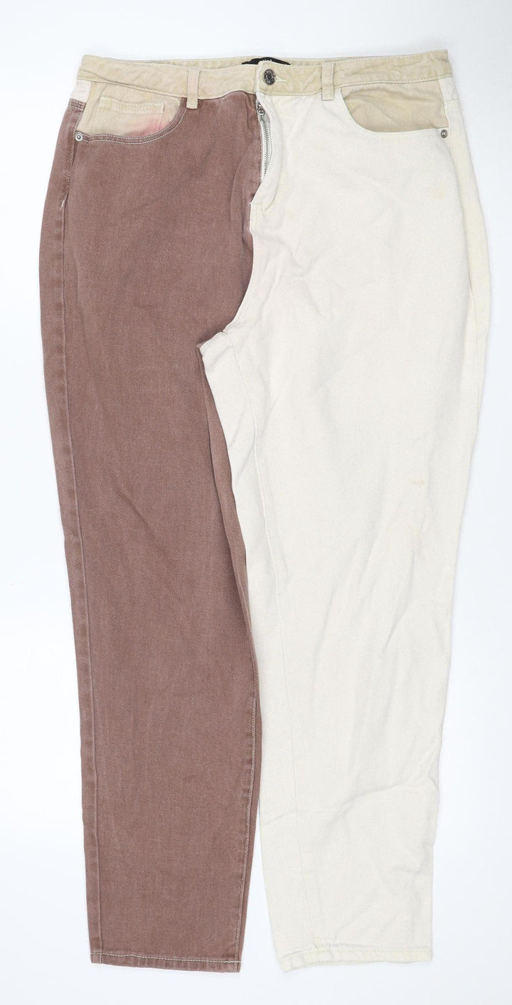 Riot Women’s Multicoloured UK 16 High Rise Mom Jeans 100% Cotton