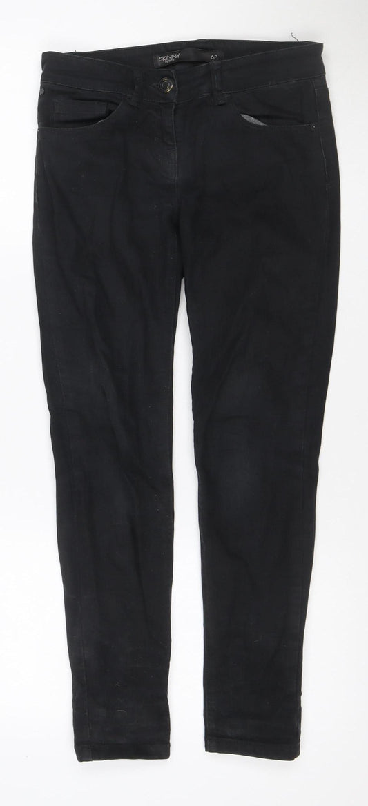 Next Women’s Black Skinny Petite Jeans UK 6 Stretch Denim