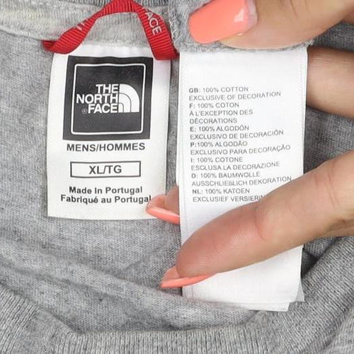 The North Face Men’s Grey XL Logo Graphic Short Sleeve Crew Neck T-Shirt