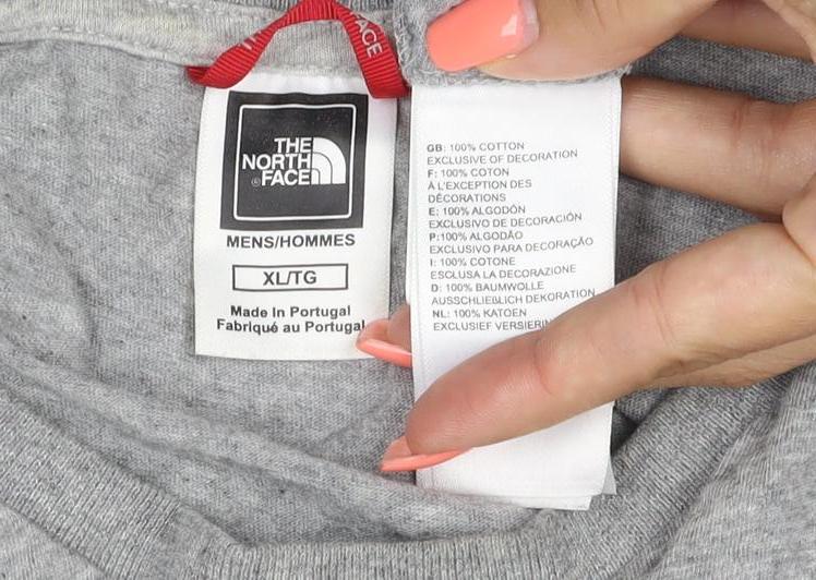 The North Face Men’s Grey XL Logo Graphic Short Sleeve Crew Neck T-Shirt