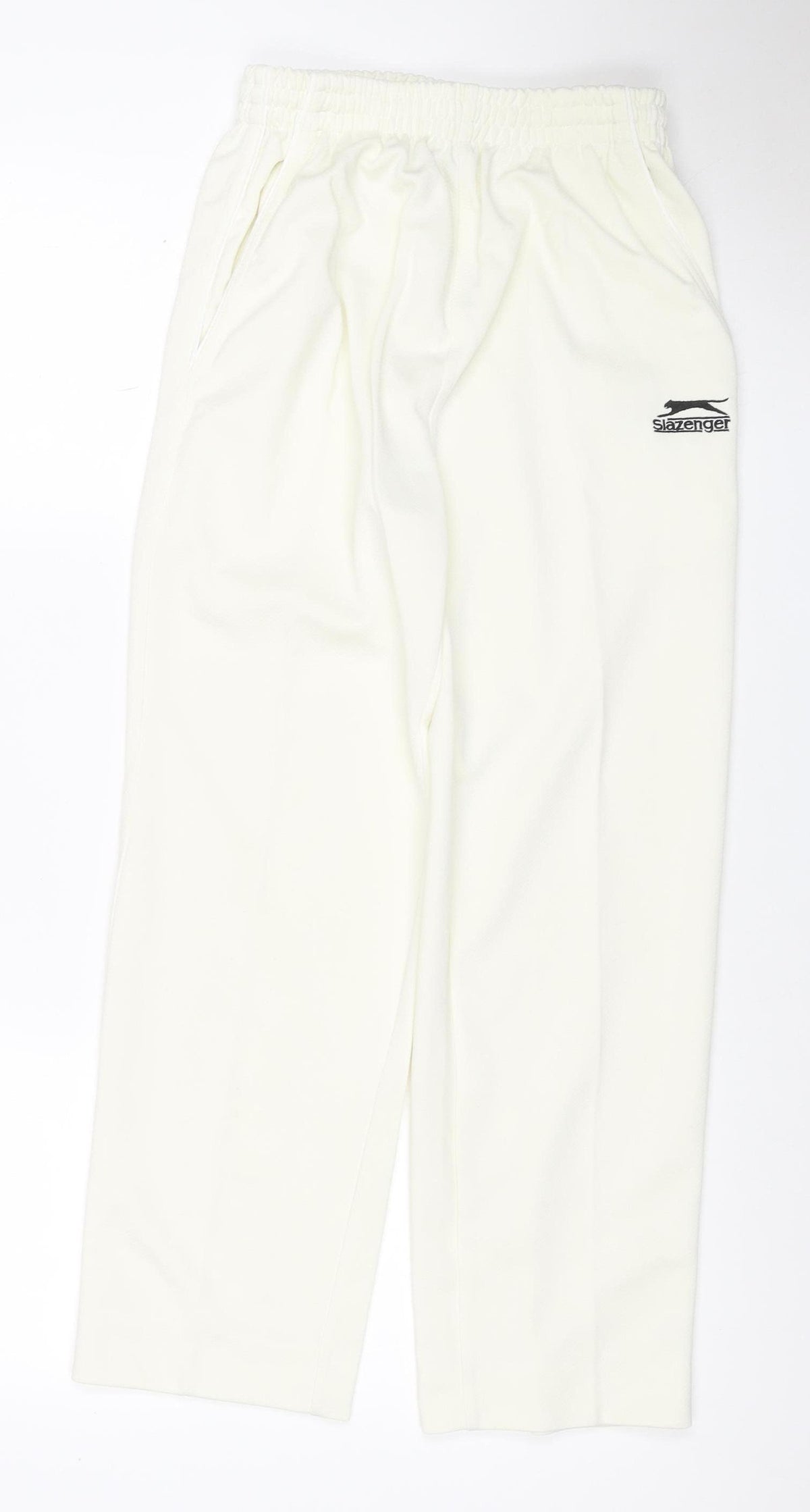Additional front view of Slazenger boys’ ivory 9-10 years track pants straight leg