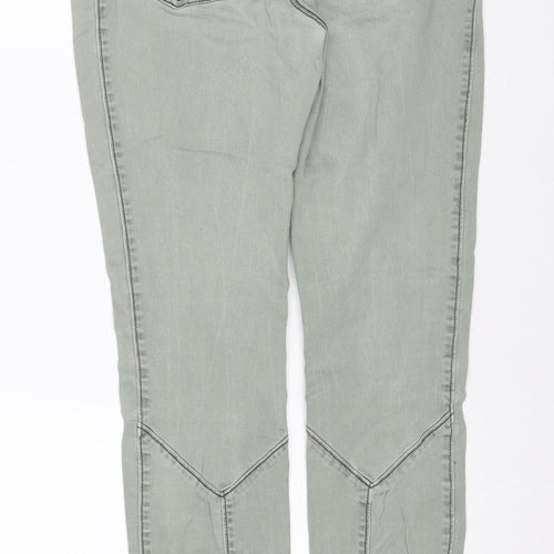 Hollister Women Green W28 UK 10 Super Skinny Stretch Jeans