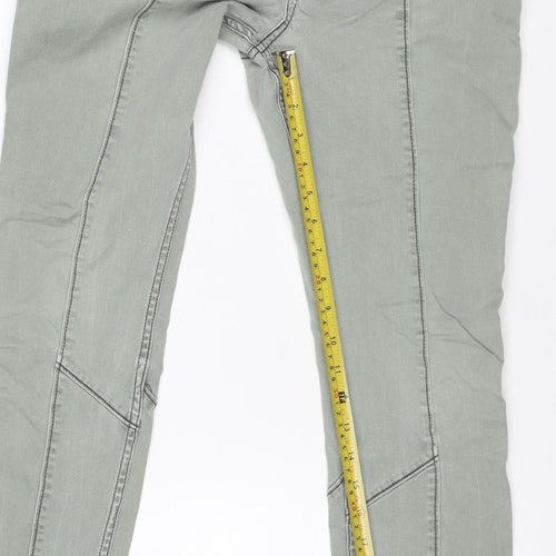 Hollister Women Green W28 UK 10 Super Skinny Stretch Jeans