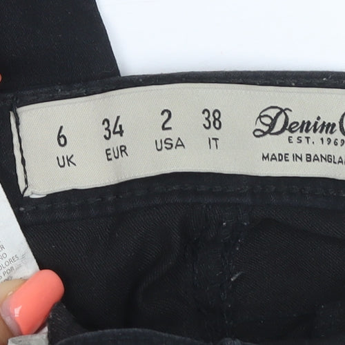 Denim Co. Women’s Black UK 6 Skinny Stretch Jeans Cotton Blend