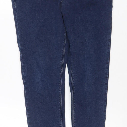 M&S Women Blue UK 12 Skinny Stretch Jeggings Dark Wash Denim