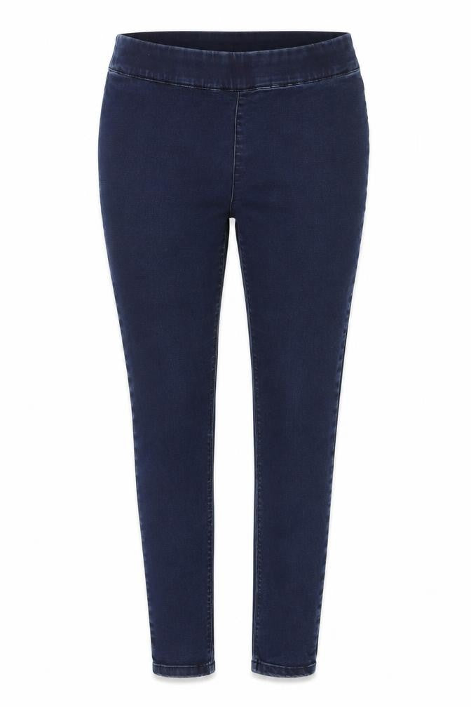 M&S Women Blue UK 12 Skinny Stretch Jeggings Dark Wash Denim