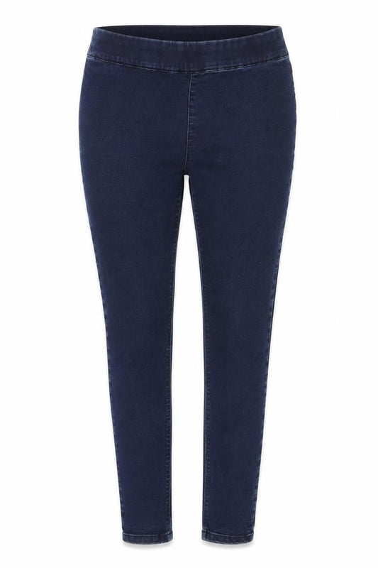 M&S Women Blue UK 12 Skinny Stretch Jeggings Dark Wash Denim