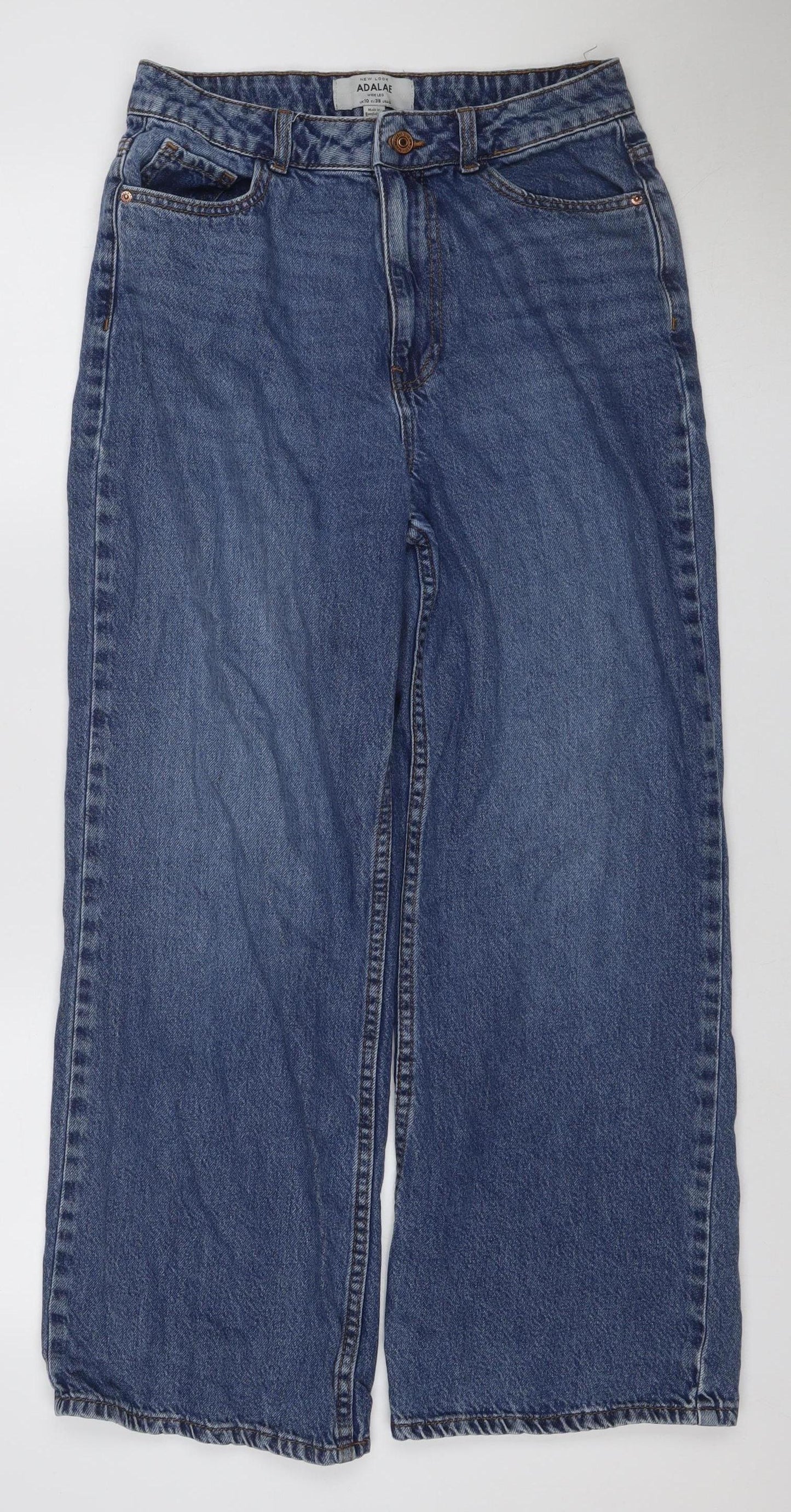 New Look Women’s Blue UK 10 Adalaf Wide-Leg Denim Jeans