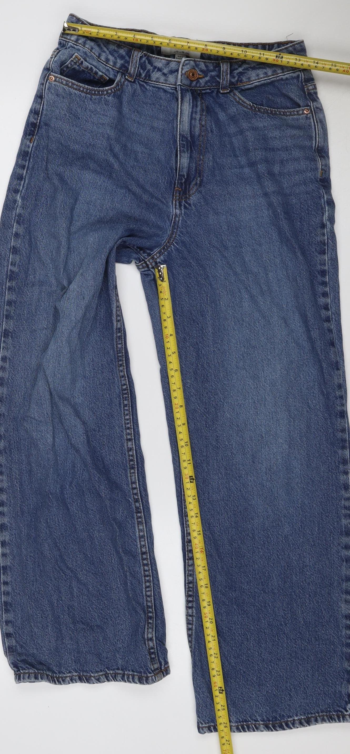 New Look Women’s Blue UK 10 Adalaf Wide-Leg Denim Jeans