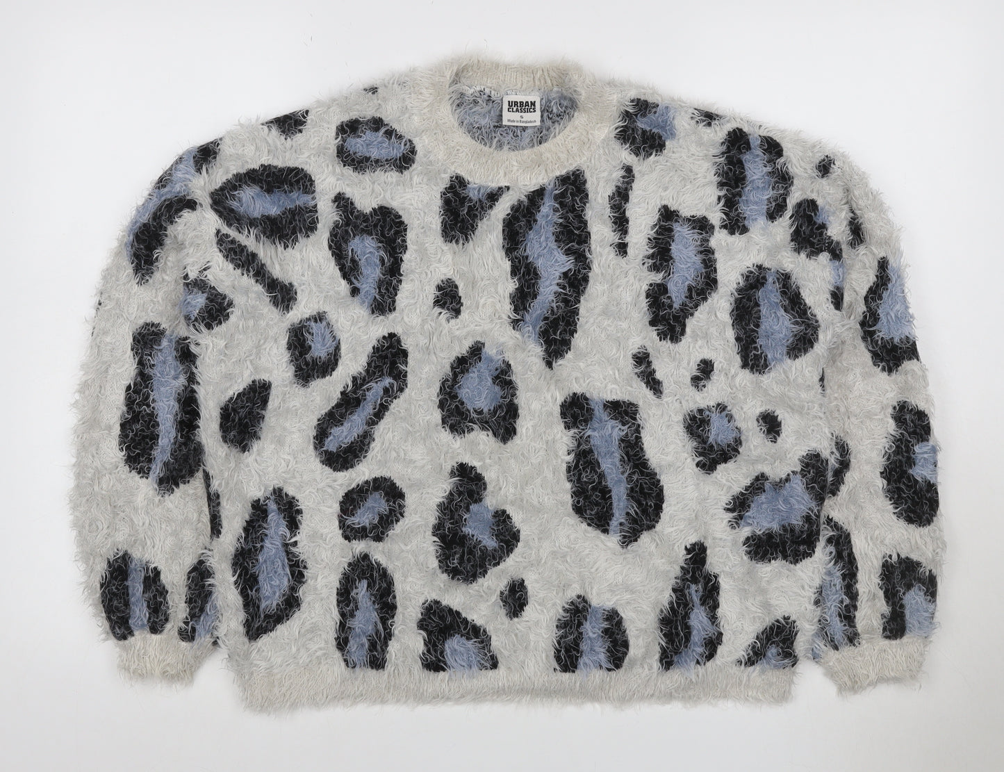 Urban Classics Women’s Multicoloured Leopard Fuzzy Knit Jumper S