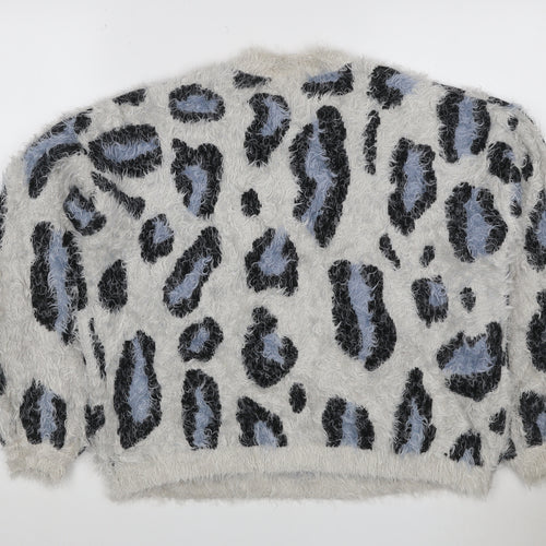 Urban Classics Women’s Multicoloured Leopard Fuzzy Knit Jumper S